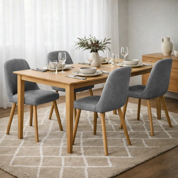 Archer Dining Table with Alexis Dining Chairs